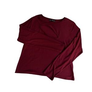 Derek Heart  women’s Deep Red Long Sleeve Top 1XL
